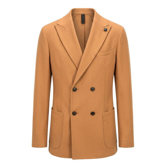 Roberto Pepe Luxury Brown Wool Men's Blazer