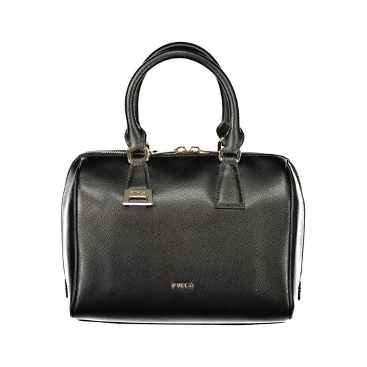 Furla Olivia M Boston Black Leather Women Bag