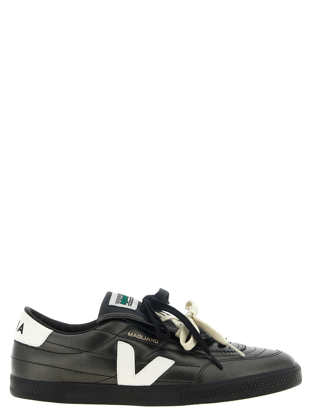 Veja Black Leather Low Top Sneakers