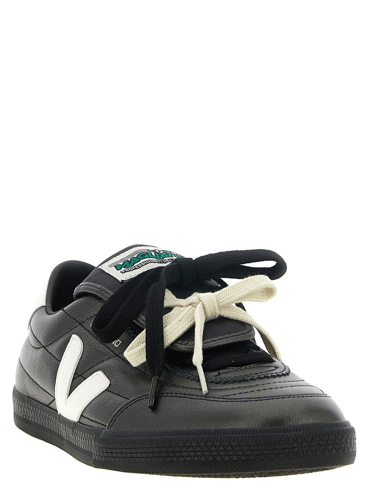 Veja Black Leather Low Top Sneakers