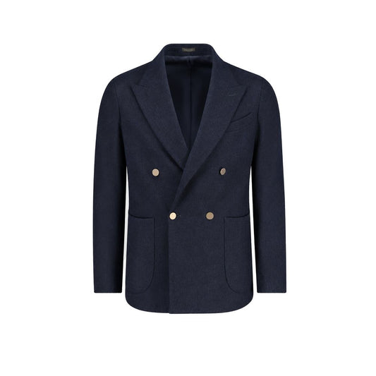 Autore Blue Wool Full-Length Blazer