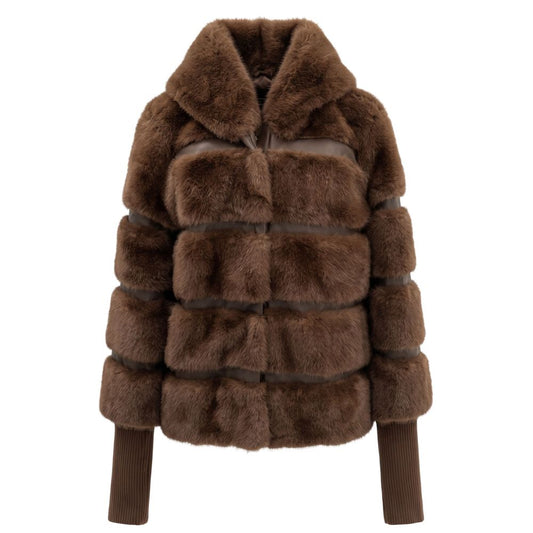 Baldinini Trend Brown Polyester Women Jacket