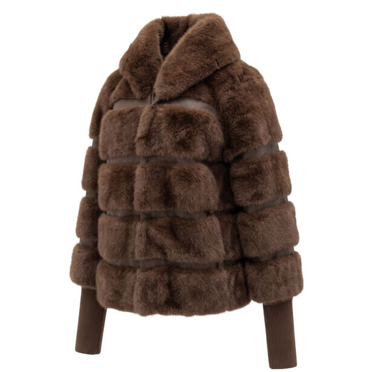 Baldinini Trend Brown Polyester Women Jacket