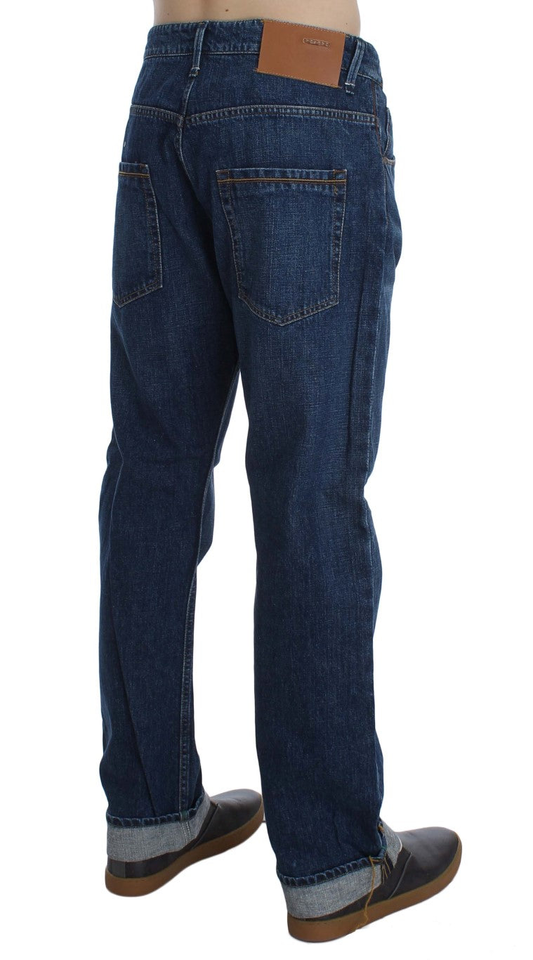 Acht Blue Wash Cotton Loose Fit Jeans
