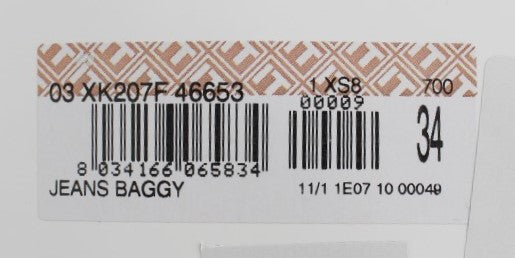 Acht Blue Wash Cotton Loose Fit Jeans