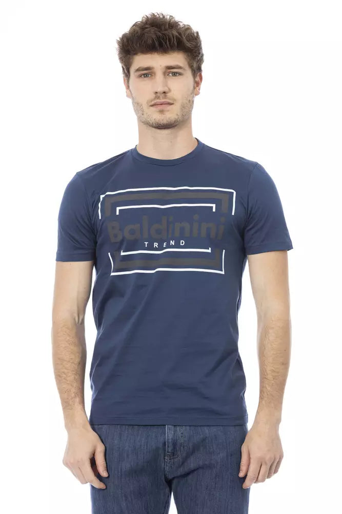 Baldinini Trend "Blue Cotton Men T-Shirt"