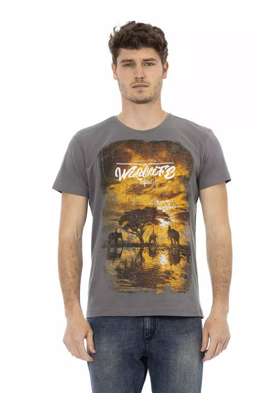 Trussardi Action Gray Cotton Men's T-Shirt