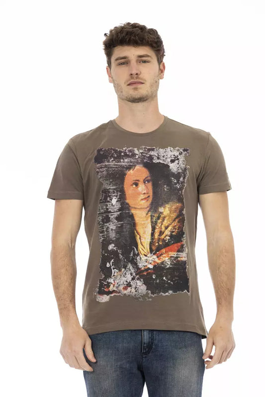 Trussardi Action Brown Cotton Men's T-Shirt
