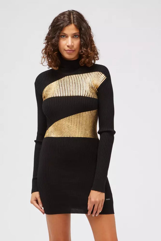 Custo Barcelona Black Viscose Women's Knitted Dress