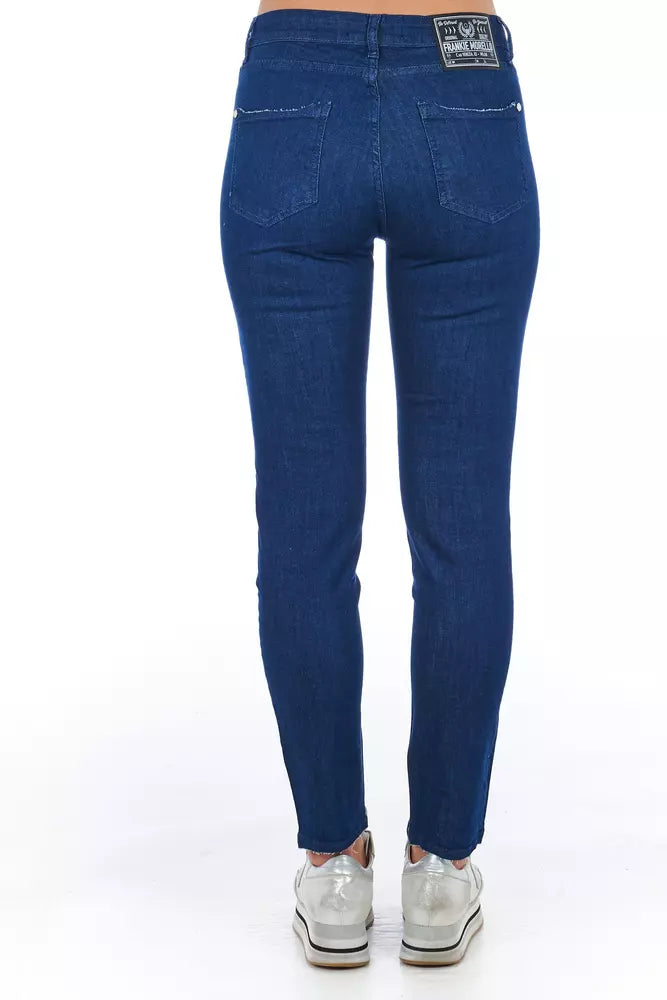 Frankie Morello Blue Cotton Jeans Denim