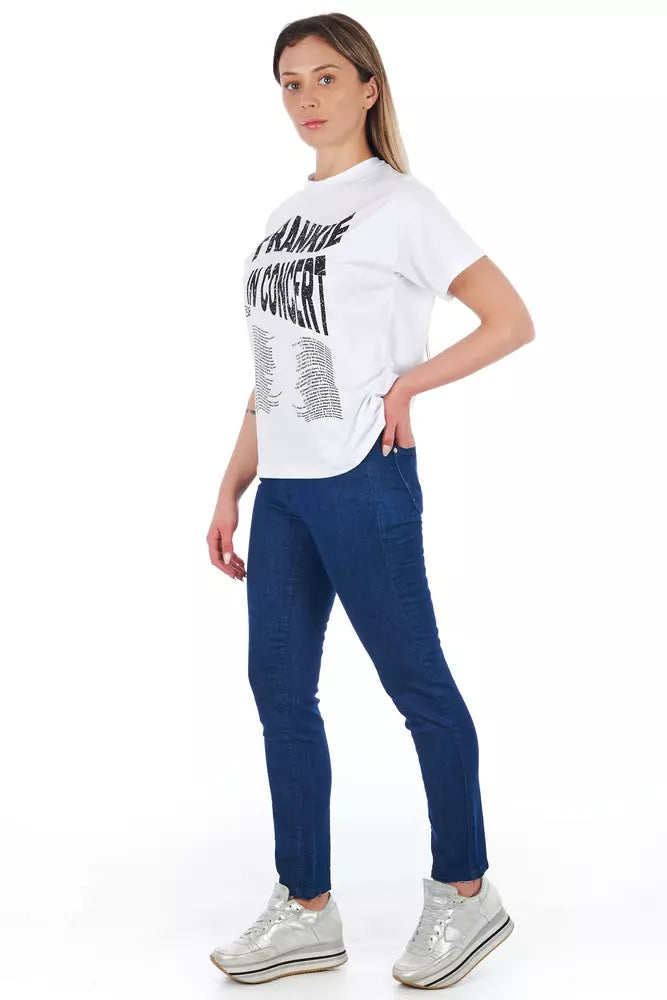 Frankie Morello Blue Cotton Jeans Denim