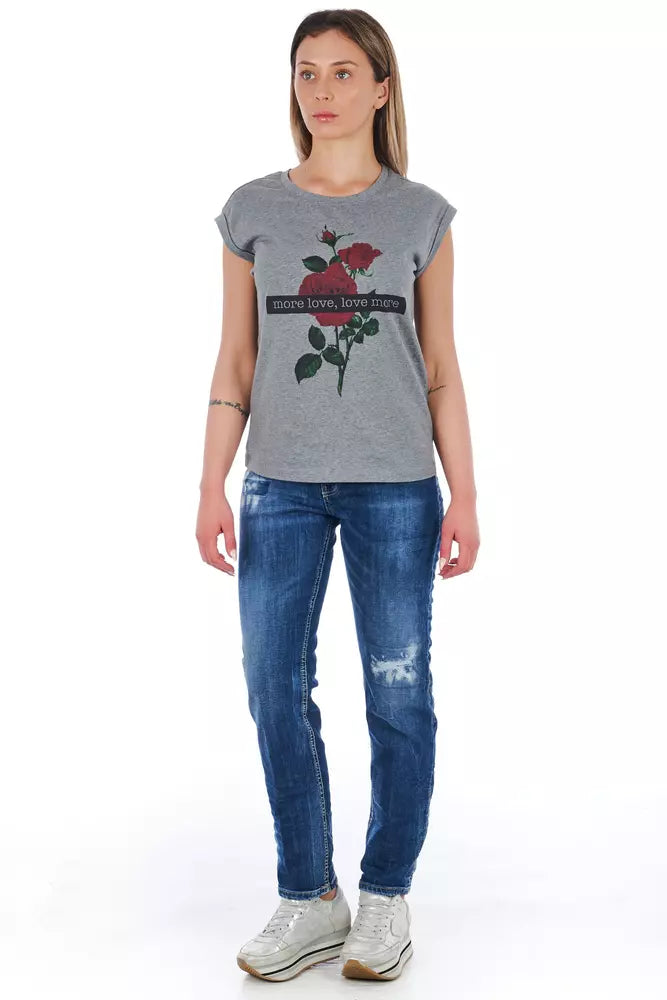 Frankie Morello Blue Cotton Jeans Denim