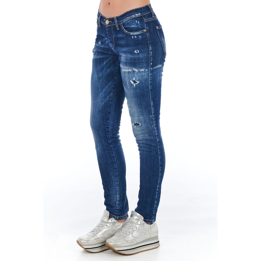Frankie Morello Blue Cotton Jeans Denim