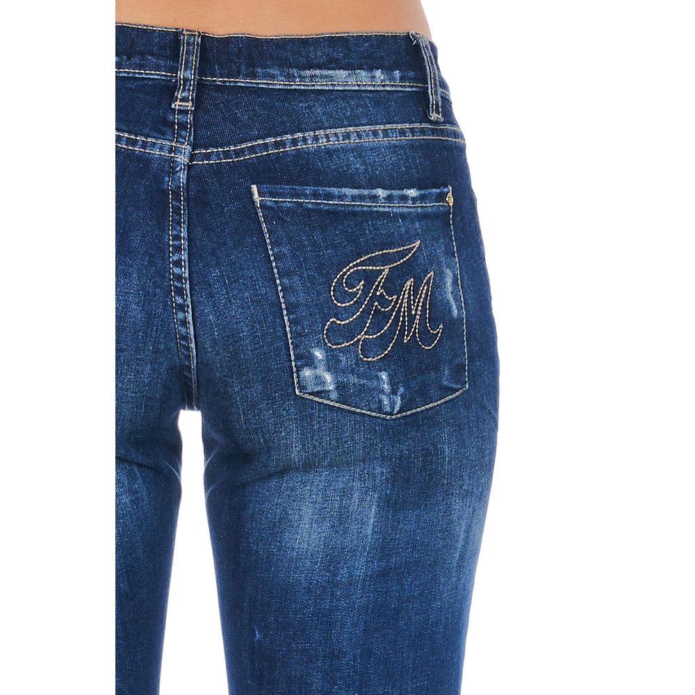 Frankie Morello Blue Cotton Jeans Denim