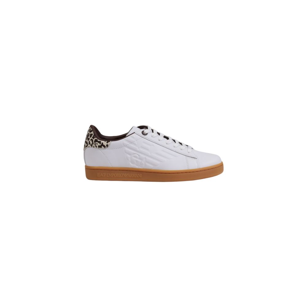 EA7 Emporio Armani Beige Leather Low Sneakers