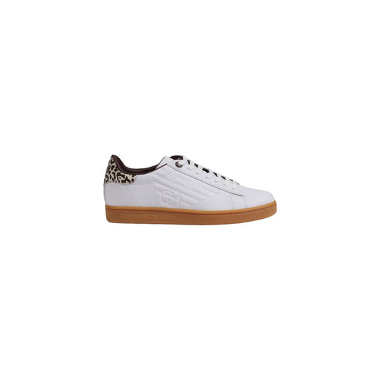EA7 Emporio Armani Beige Leather Low Sneakers