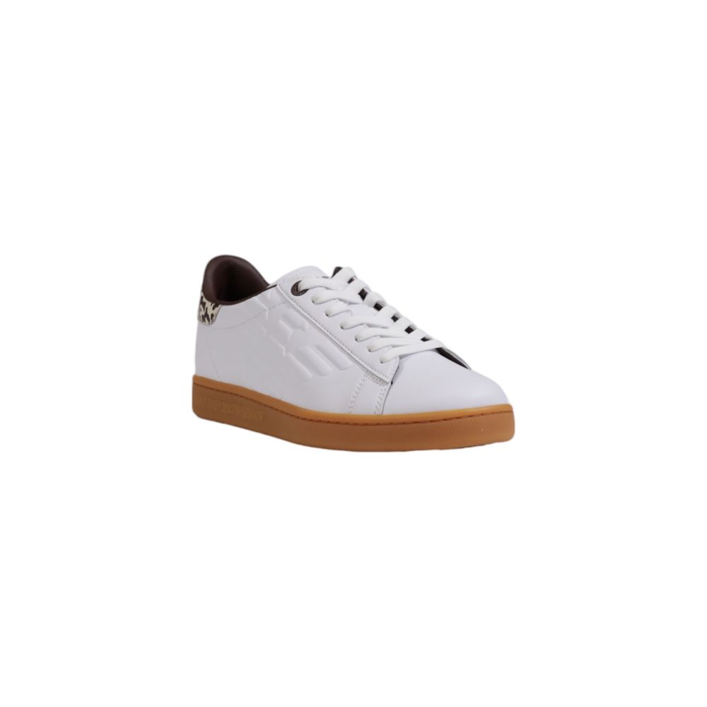 EA7 Emporio Armani Beige Leather Low Sneakers