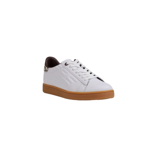 EA7 Emporio Armani Beige Leather Low Sneakers