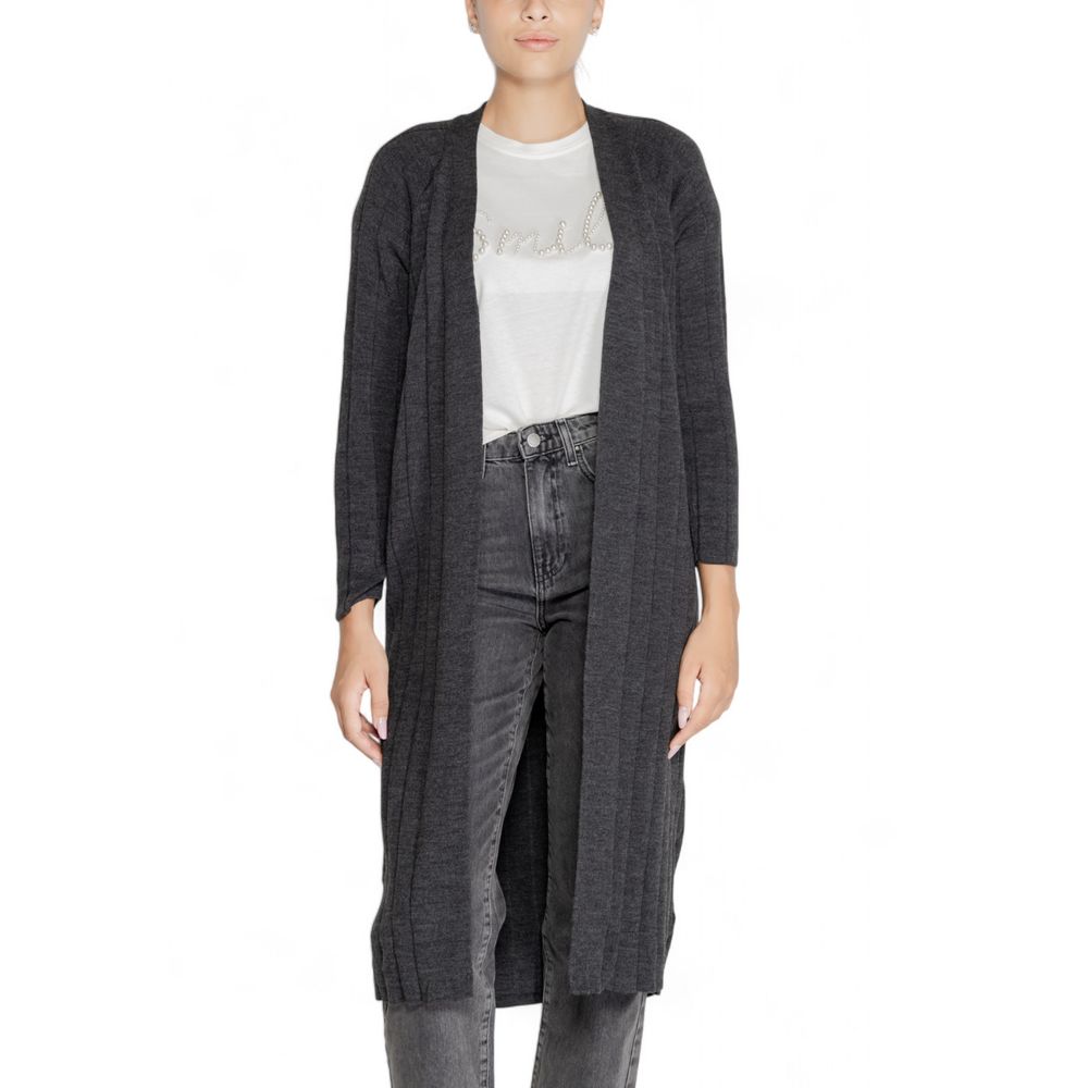 Only Gray Marabou Cardigan