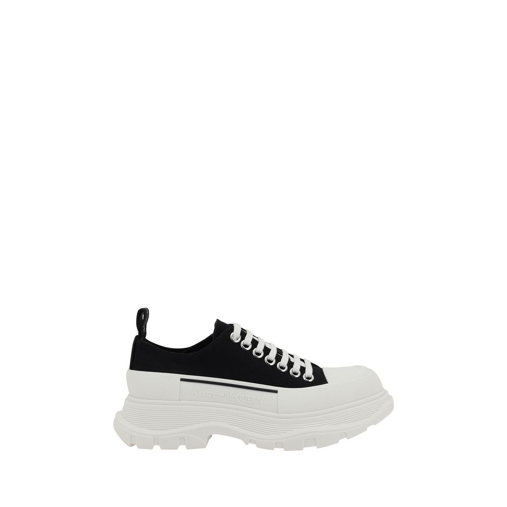 Alexander McQueen Schwarze klobige Sneakers aus Baumwolle