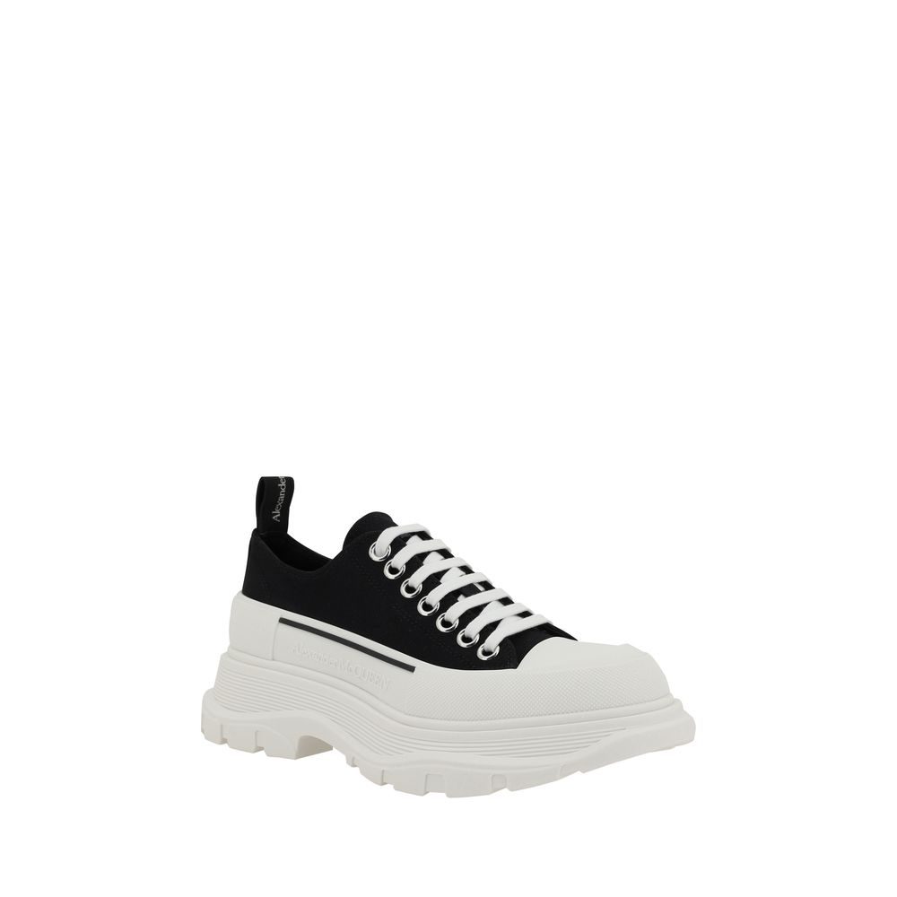 Alexander McQueen Schwarze klobige Sneakers aus Baumwolle