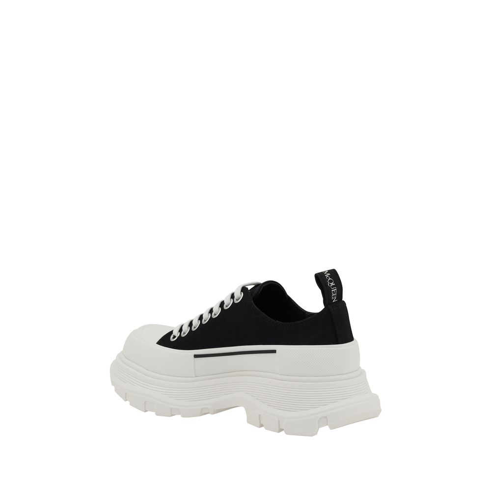 Alexander McQueen Schwarze klobige Sneakers aus Baumwolle
