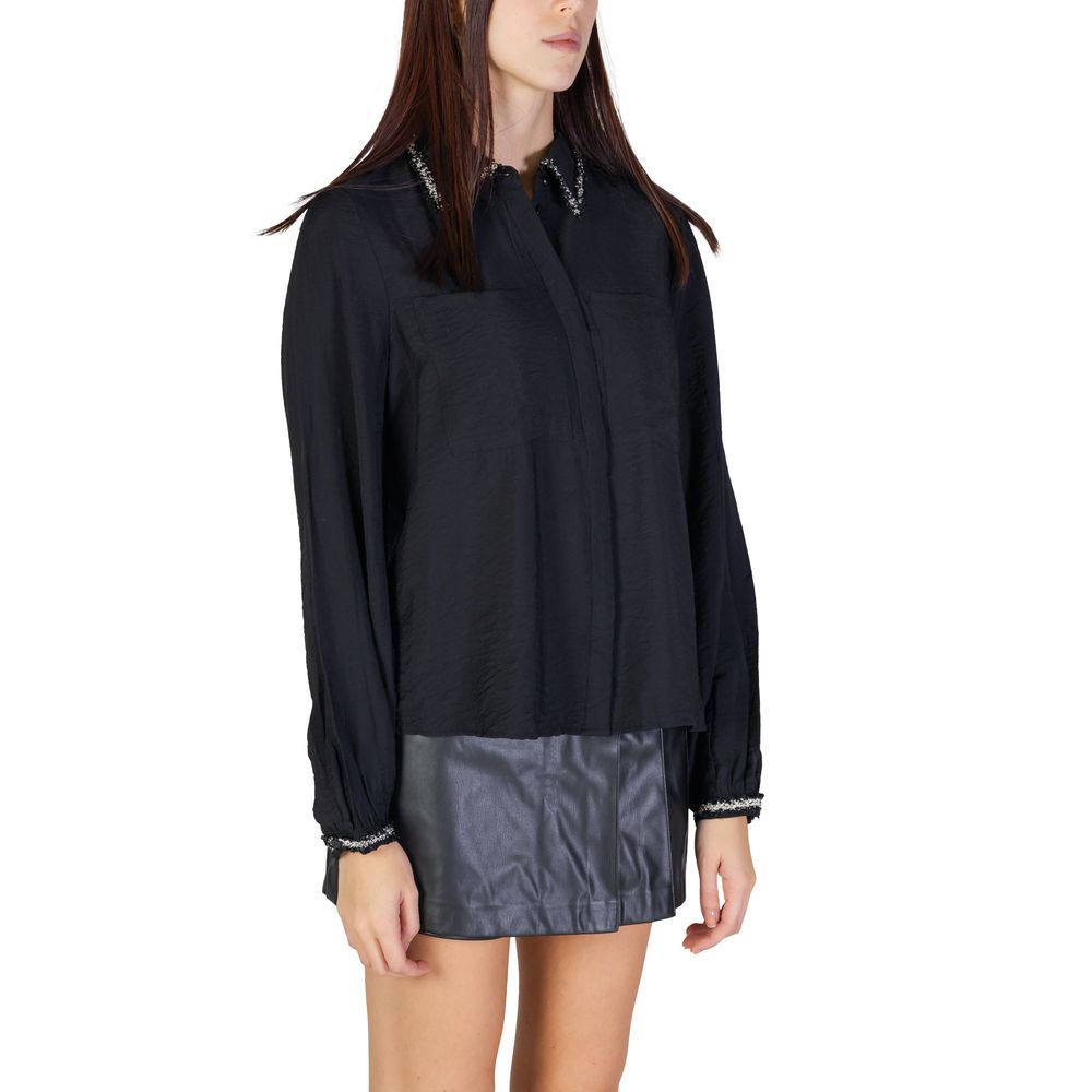 Vila Clothes Black Viscose Blouse