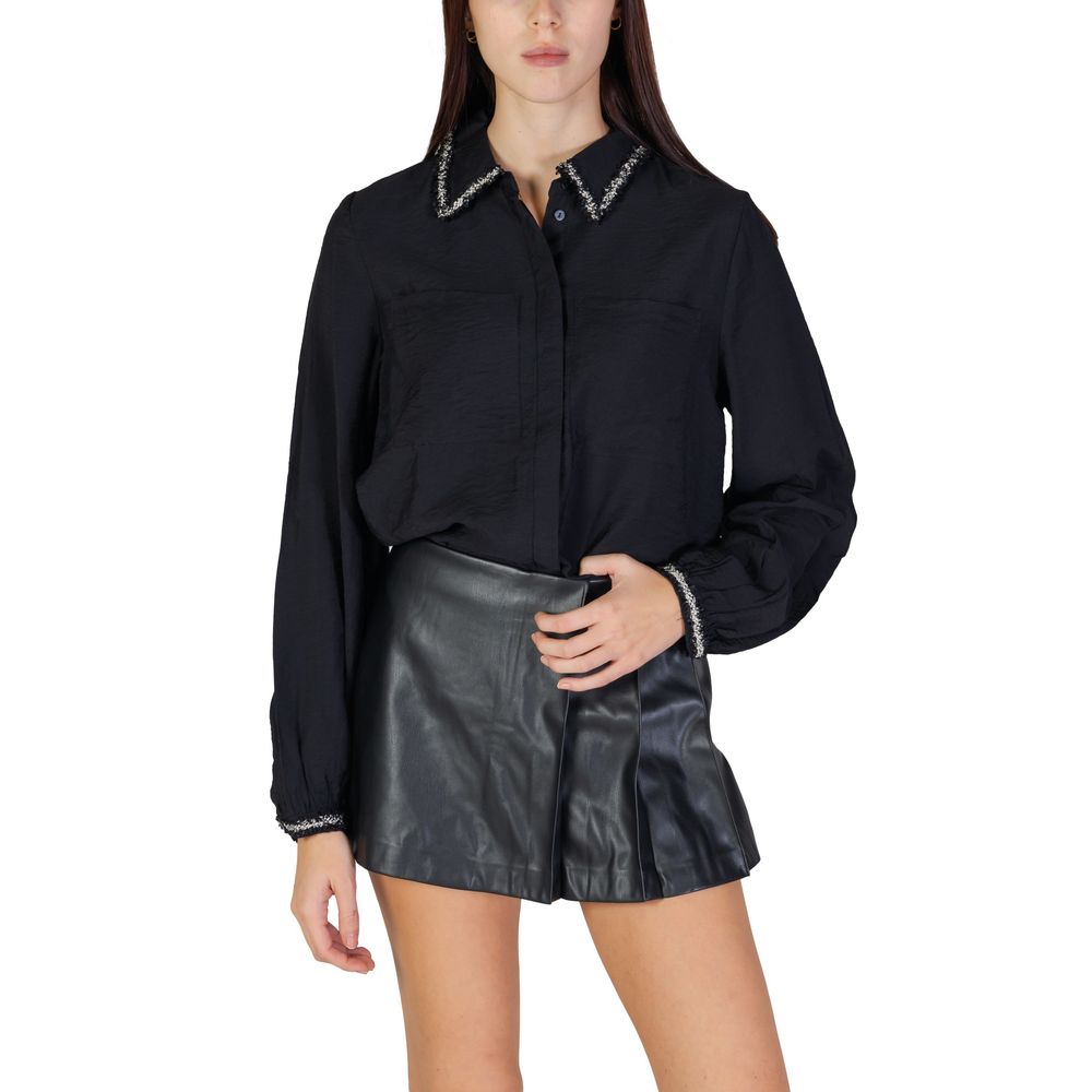 Vila Clothes Black Viscose Blouse