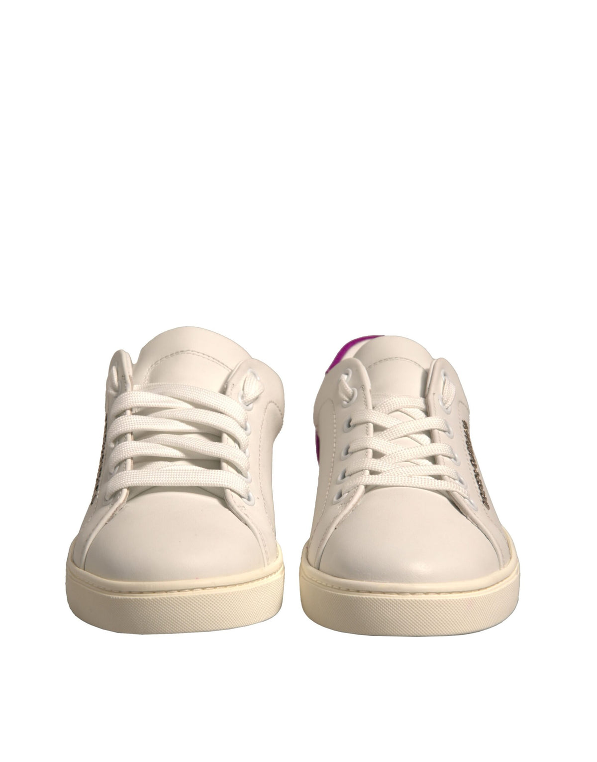 Dolce & Gabbana Weiße Low-Top-Sneaker aus Wildleder
