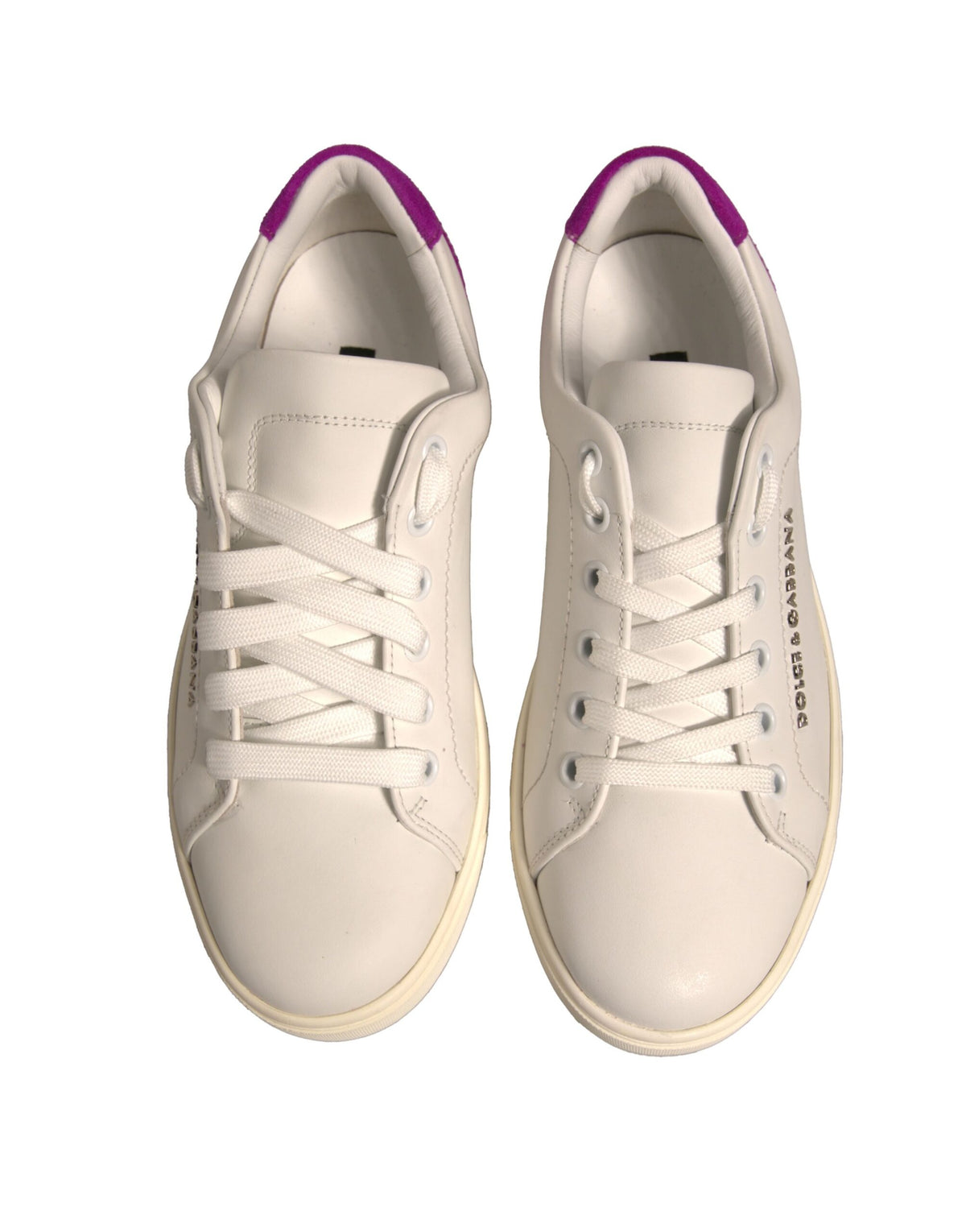 Dolce & Gabbana Weiße Low-Top-Sneaker aus Wildleder