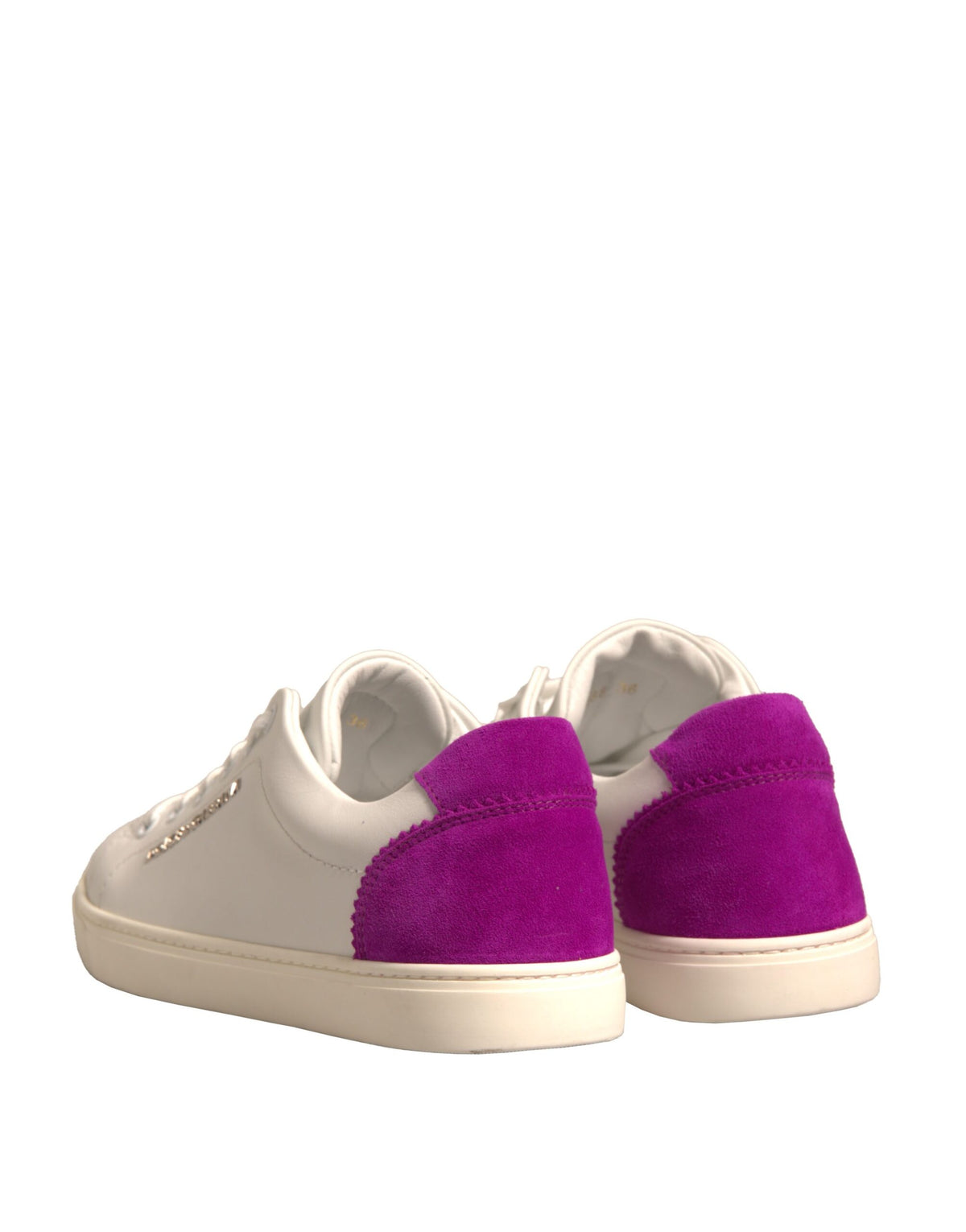 Dolce & Gabbana Weiße Low-Top-Sneaker aus Wildleder