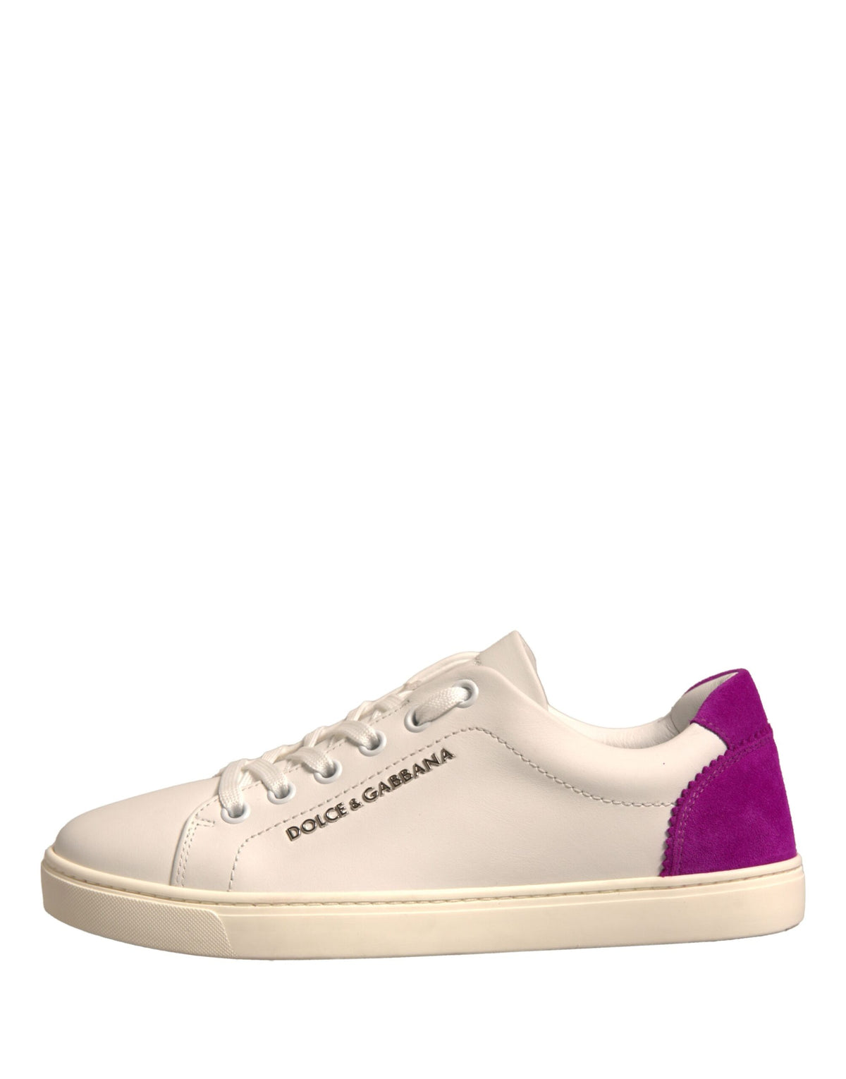 Dolce & Gabbana Weiße Low-Top-Sneaker aus Wildleder