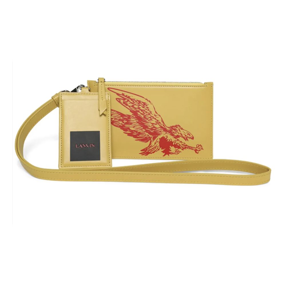 Lanvin Yellow Leather Men Wallet