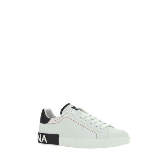 Dolce & Gabbana White Leather Sneakers