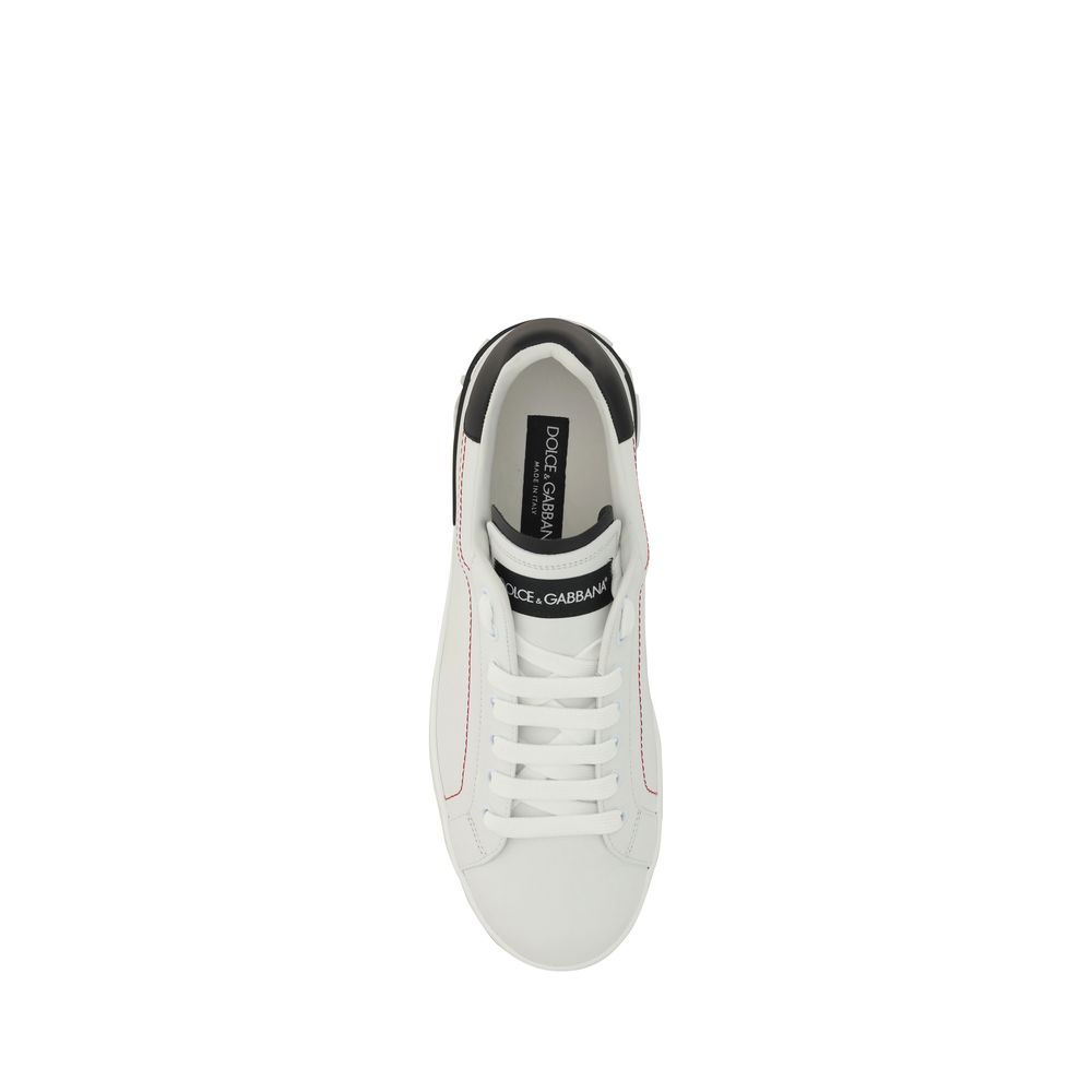 Dolce & Gabbana White Leather Sneakers