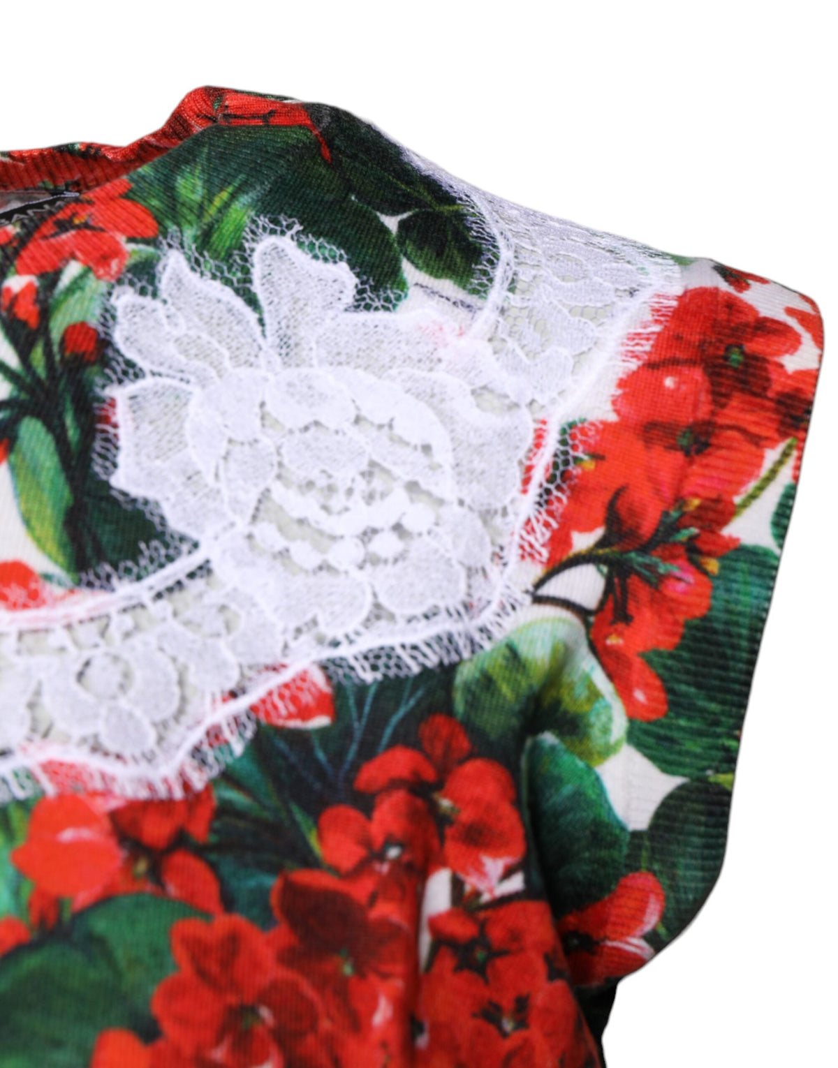 Dolce & Gabbana Multicolor Floral Lace Sleeveless Tank Top Shirt