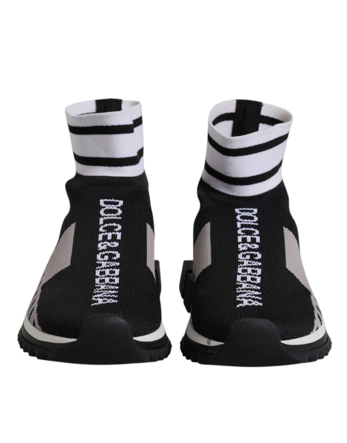 Dolce & Gabbana Schwarze Graue Sorrento Socken Damen Sneaker Schuhe