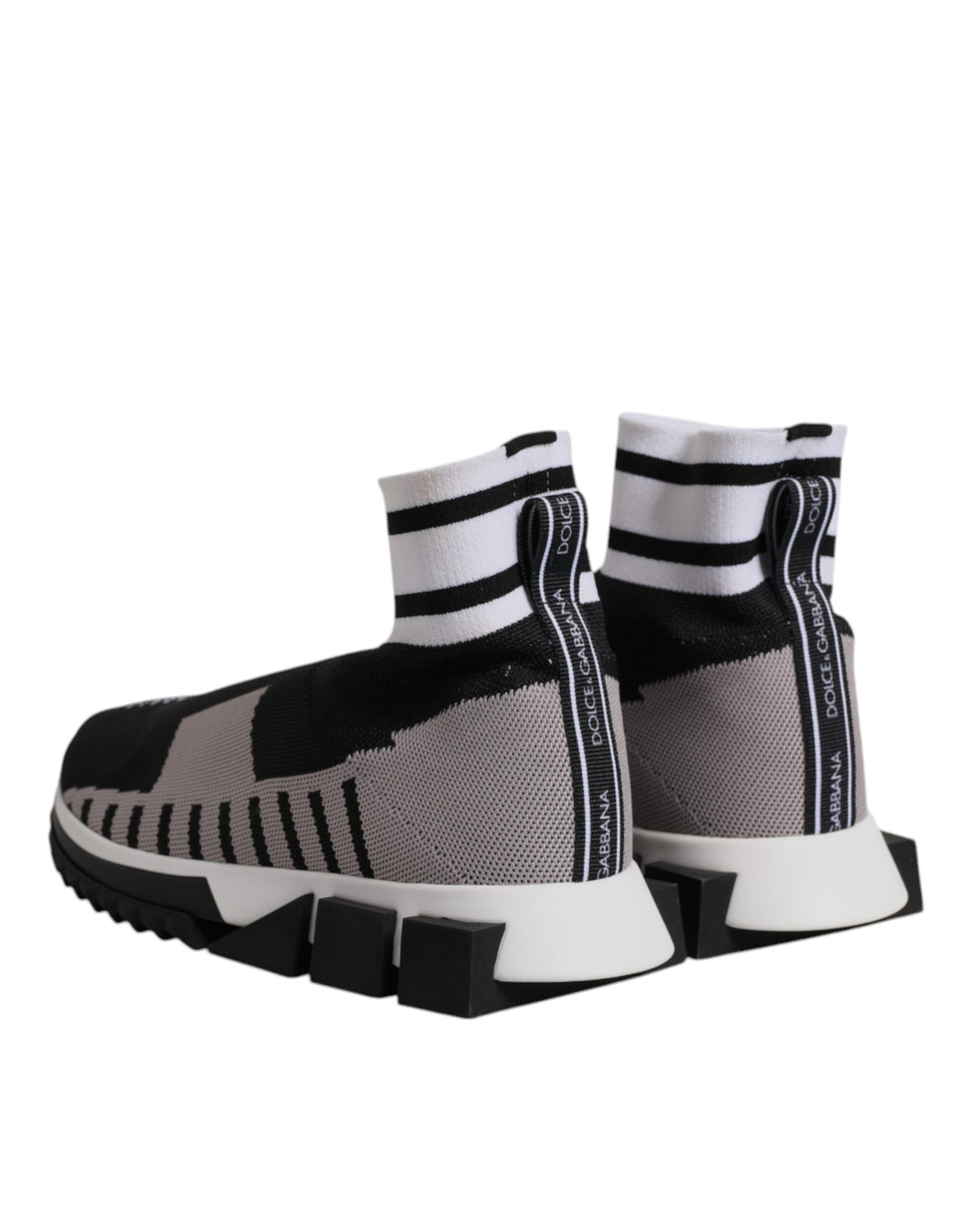 Dolce & Gabbana Schwarze Graue Sorrento Socken Damen Sneaker Schuhe