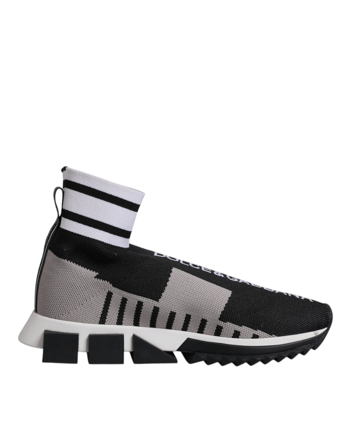 Dolce & Gabbana Schwarze Graue Sorrento Socken Damen Sneaker Schuhe