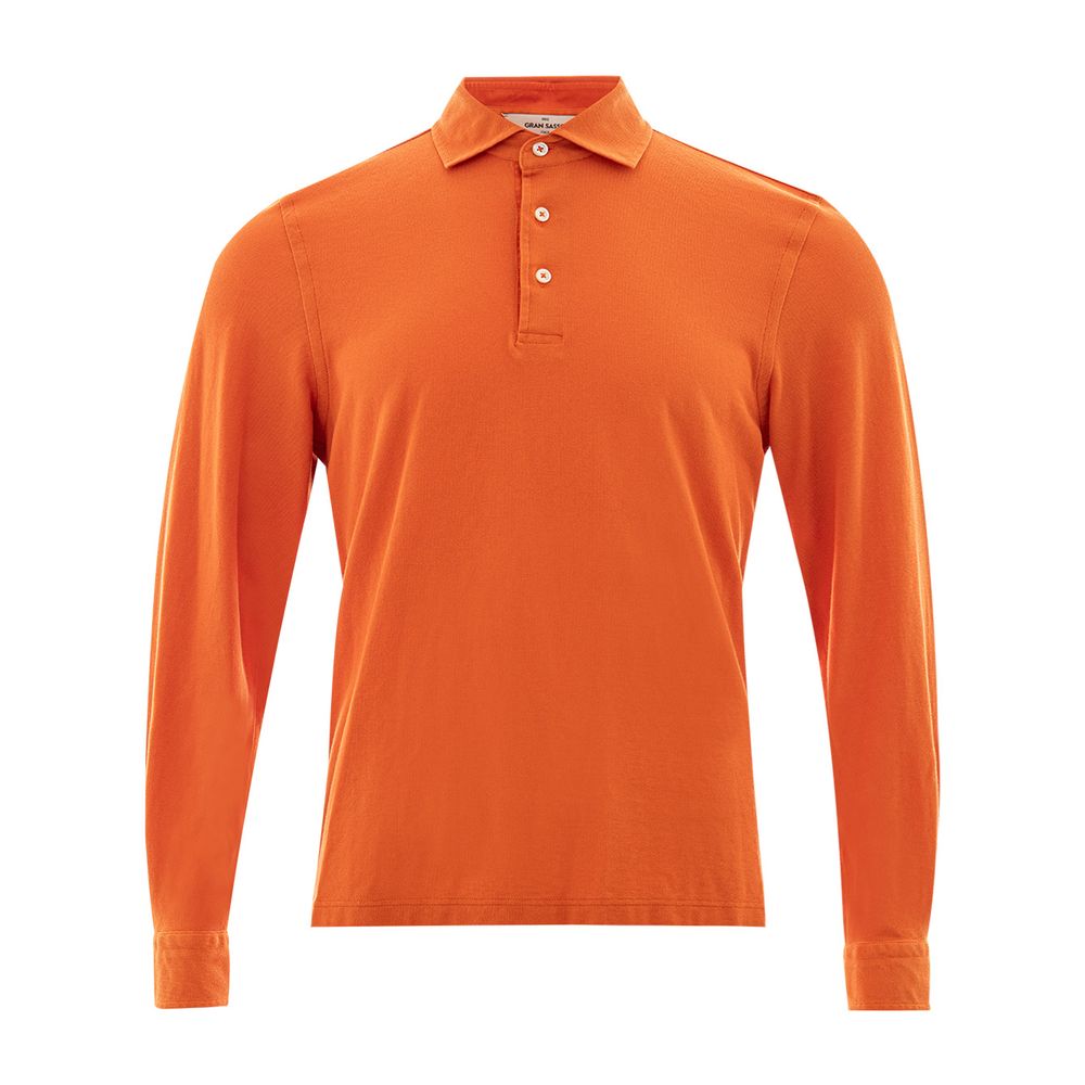Gran Sasso Orange Cotton Polo Shirt