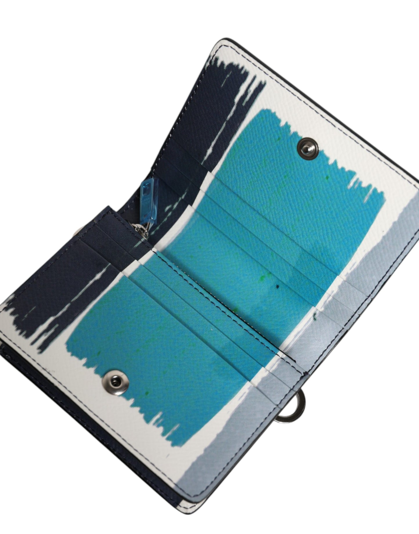 Dolce & Gabbana Multicolor Leather DG Logo Bifold Card Holder Wallet