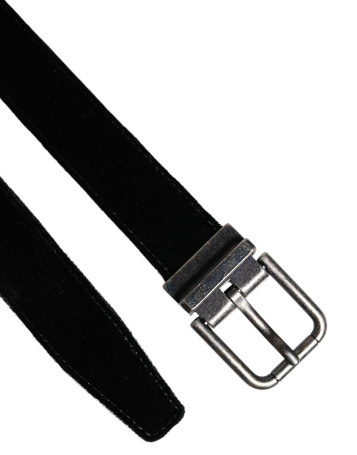 Dolce & Gabbana Black Leather Metal Buckle Classic Belt
