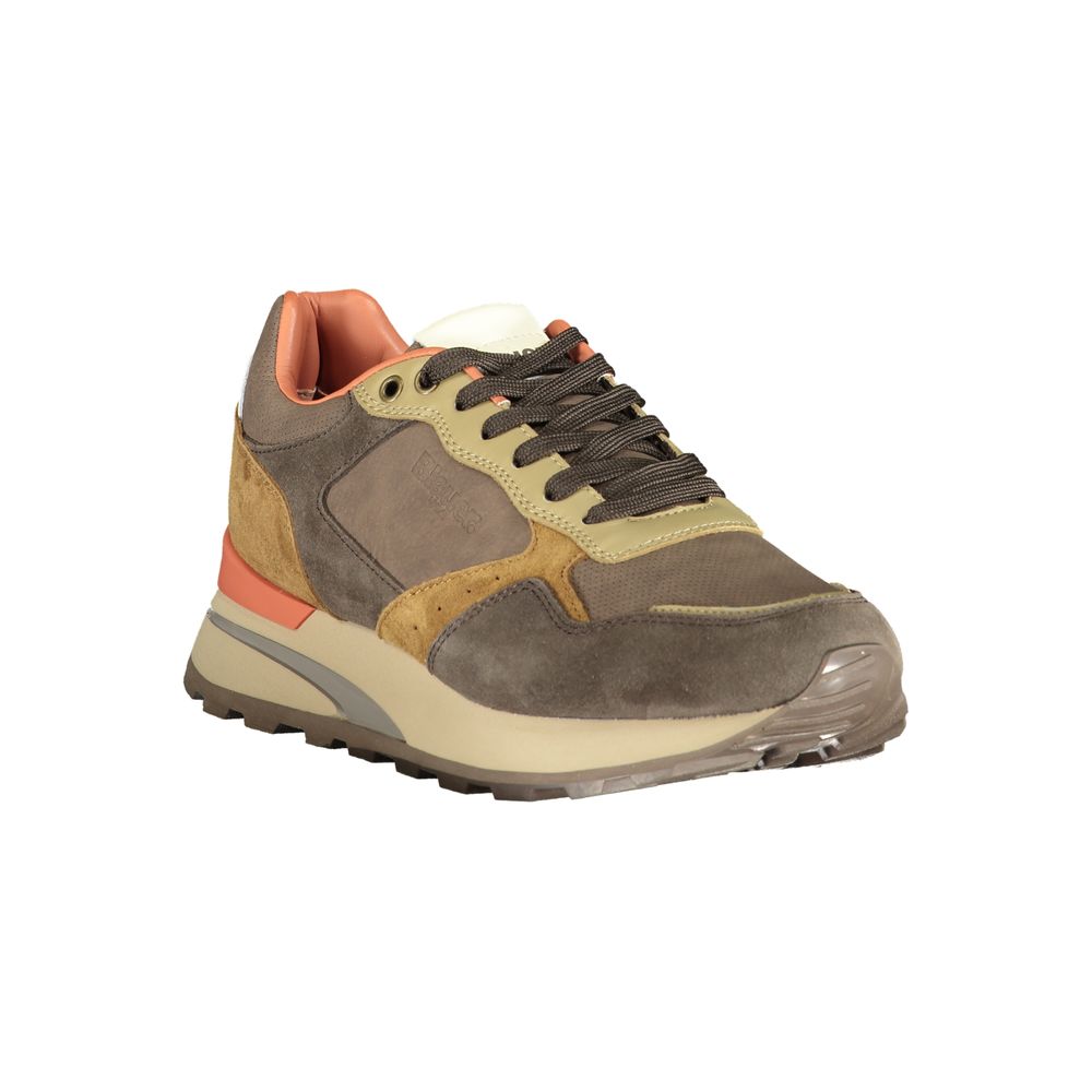 Blauer Marrone Polyurethan Herren Sneaker