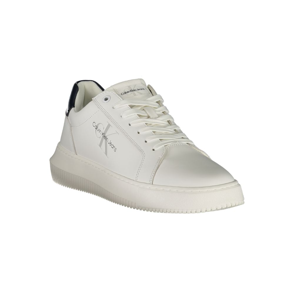 Calvin Klein Bianco Leder Herren-Sneaker