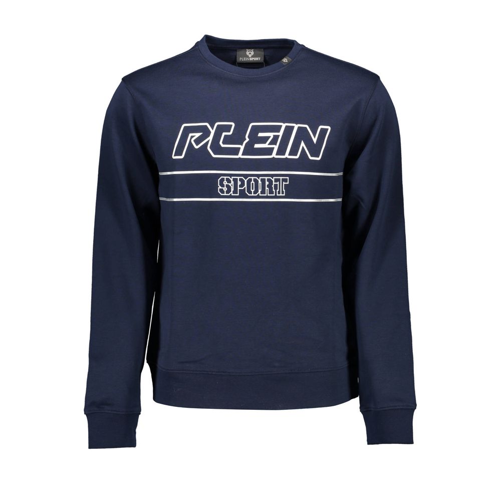 Navy blue sweatshirt with 'Plein Sport' branding on a white background