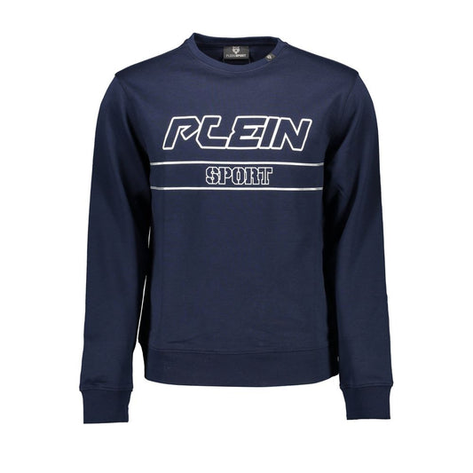 Navy blue sweatshirt with 'Plein Sport' branding on a white background