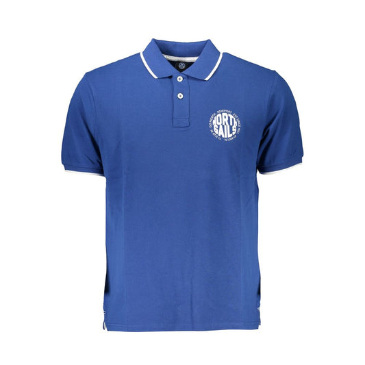 North Sails Blue Cotton Men Polo Shirt"
