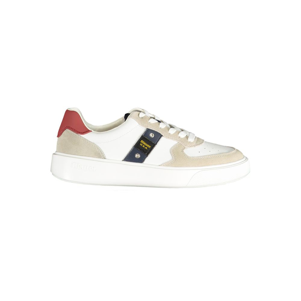 Blauer White Polyurethan Herren Sneaker