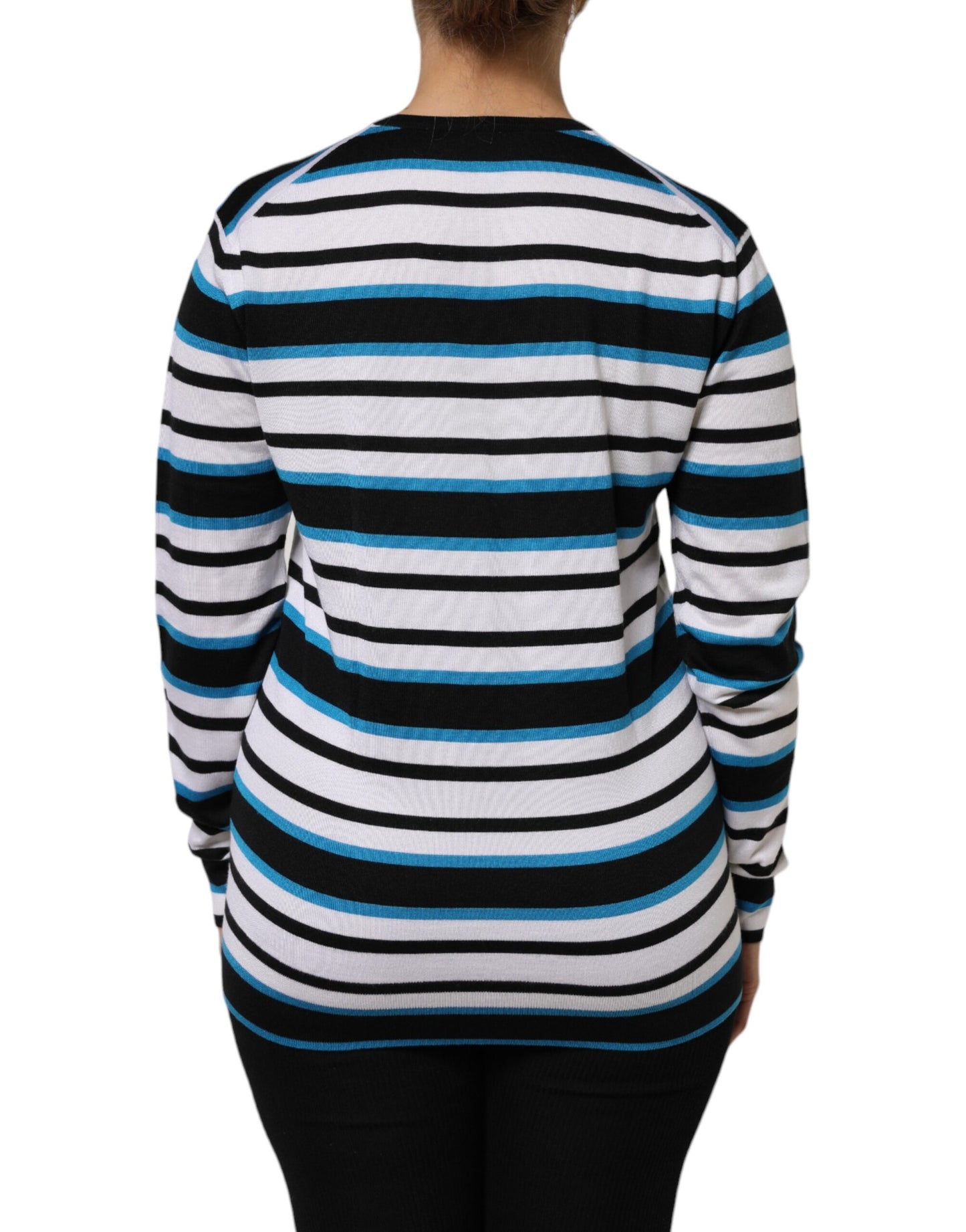 Dolce & Gabbana Multicolor Stripes Long Sleeves V-neck Top