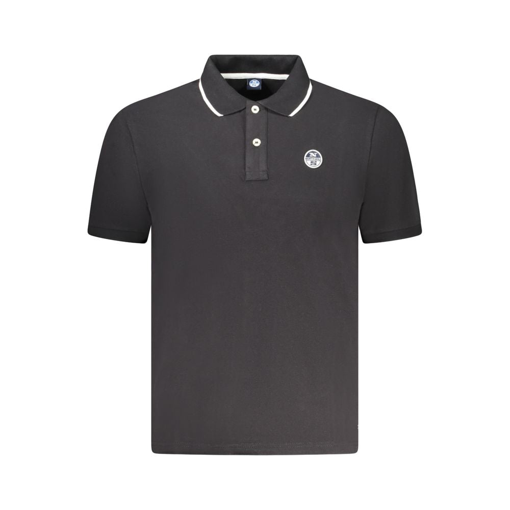 North Sails Black Cotton Men's Polo Shirt
